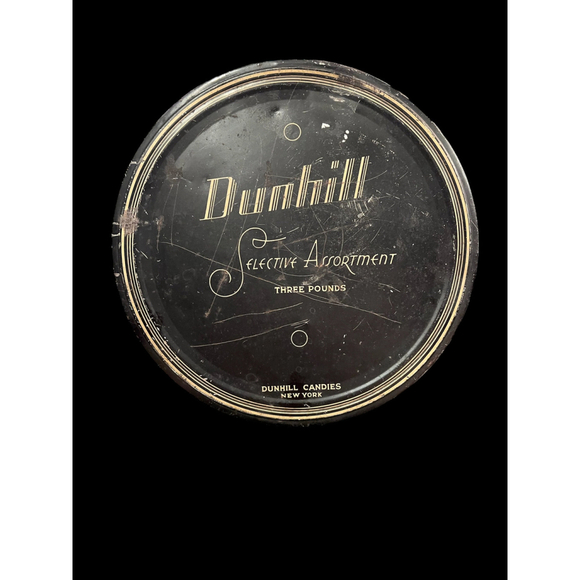 Dunhill Candies New York Large Candy Antique RARE Antique Advertising Tin Decor - Picture 10 of 10